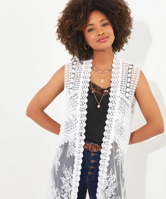 Women Joe Browns Tops Tunics and Blouses Boho Days Sleeveless Lace Kimono Women Joe Browns Tops Tunics and Blouses Boho Days Sleeveless Lace Kimono