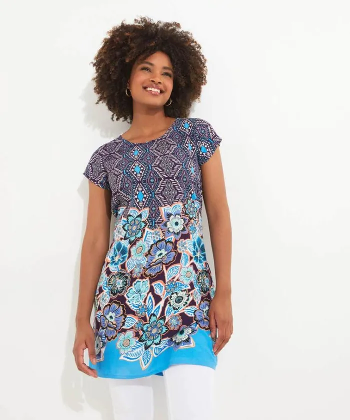Women Joe Browns Tops Tunics and Blouses Bold And Beautiful Border Tunic