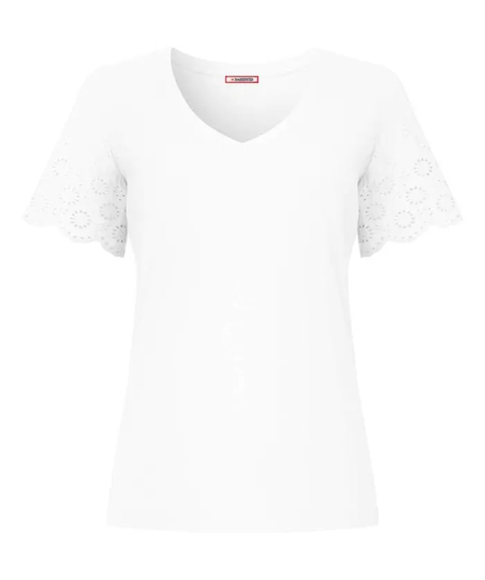 Women Joe Browns Tops Tunics and Blouses Broderie Sleeve Tee Women Joe Browns Tops Tunics and Blouses Broderie Sleeve Tee