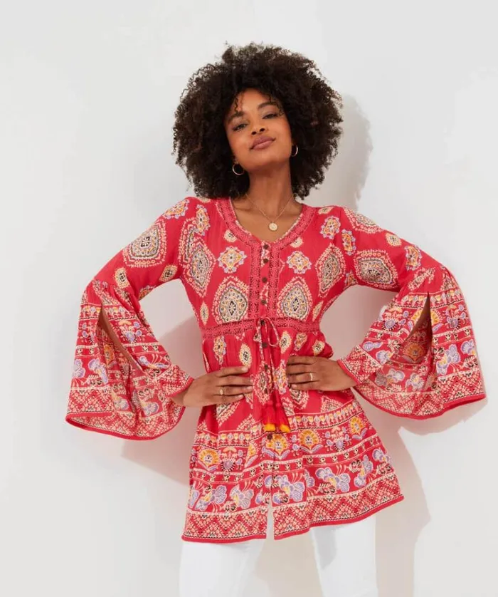 Women Joe Browns Tops Tunics and Blouses Coral Beach Longline Blouse