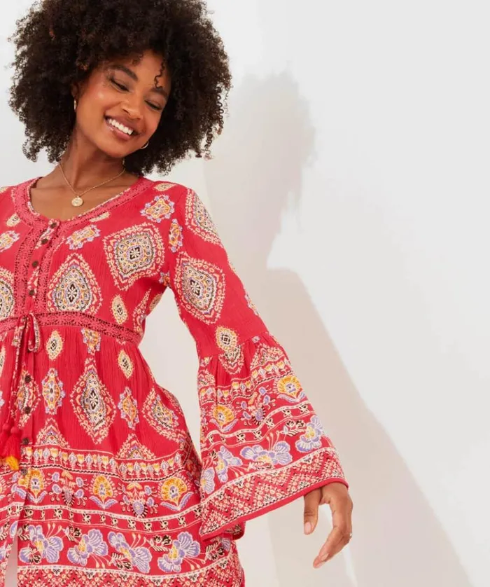 Women Joe Browns Tops Tunics and Blouses Coral Beach Longline Blouse Women Joe Browns Tops Tunics and Blouses Coral Beach Longline Blouse