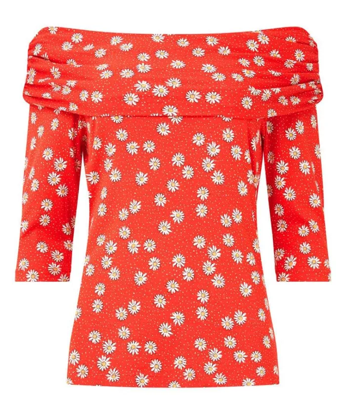 Women Joe Browns Tops Tunics and Blouses Ditsy Daisy Bardot Jersey Top Women Joe Browns Tops Tunics and Blouses Ditsy Daisy Bardot Jersey Top