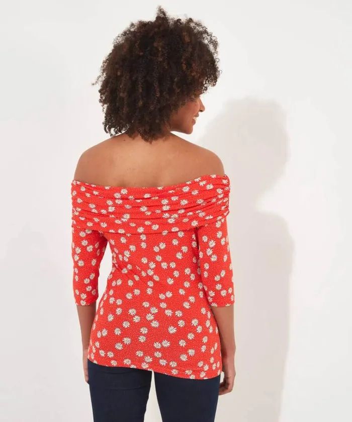 Women Joe Browns Tops Tunics and Blouses Ditsy Daisy Bardot Jersey Top Women Joe Browns Tops Tunics and Blouses Ditsy Daisy Bardot Jersey Top