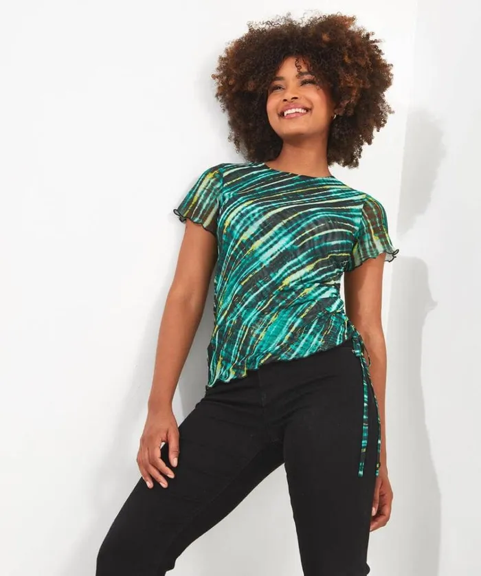 Women Joe Browns Tops Tunics and Blouses Elsa Mesh Printed Top