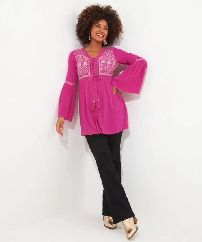 Women Joe Browns Tops Tunics and Blouses Emmy Embroidered Blouse Women Joe Browns Tops Tunics and Blouses Emmy Embroidered Blouse