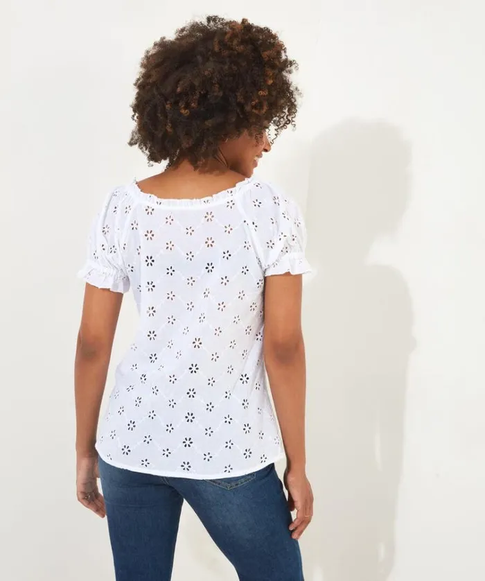 Women Joe Browns Tops Tunics and Blouses Favourite Broderie Top Women Joe Browns Tops Tunics and Blouses Favourite Broderie Top