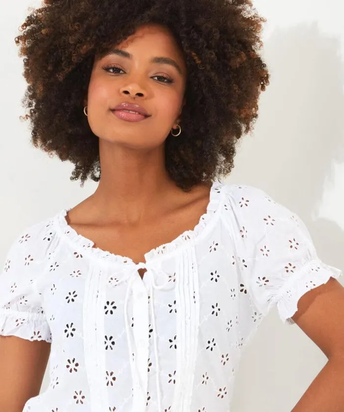 Women Joe Browns Tops Tunics and Blouses Favourite Broderie Top Women Joe Browns Tops Tunics and Blouses Favourite Broderie Top