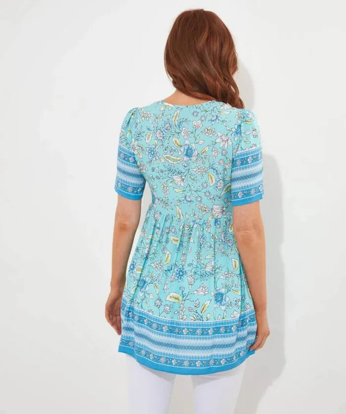Women Joe Browns Tops Tunics and Blouses Heidi Blue Printed Tunic Women Joe Browns Tops Tunics and Blouses Heidi Blue Printed Tunic