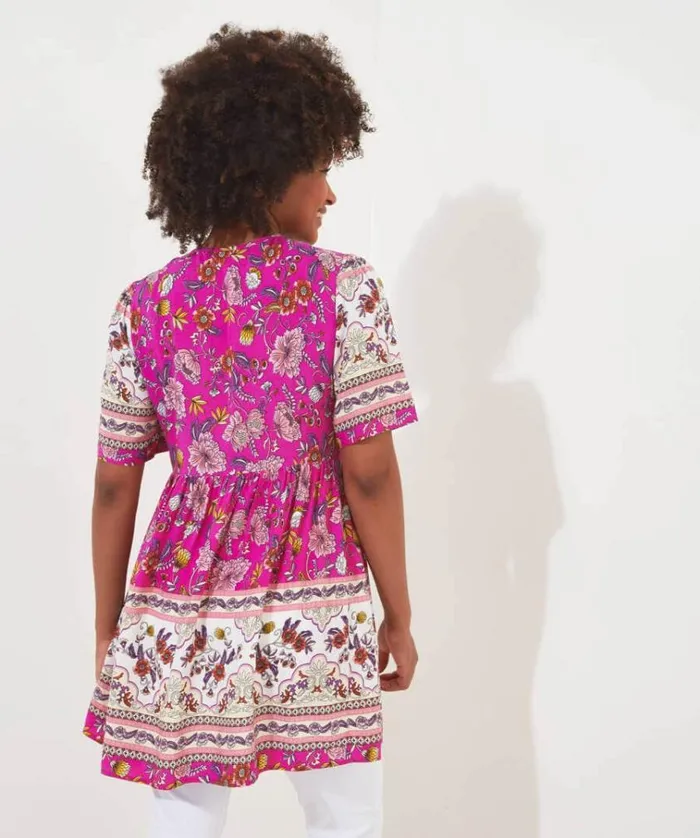 Women Joe Browns Tops Tunics and Blouses Heidi Pink Printed Tunic Women Joe Browns Tops Tunics and Blouses Heidi Pink Printed Tunic