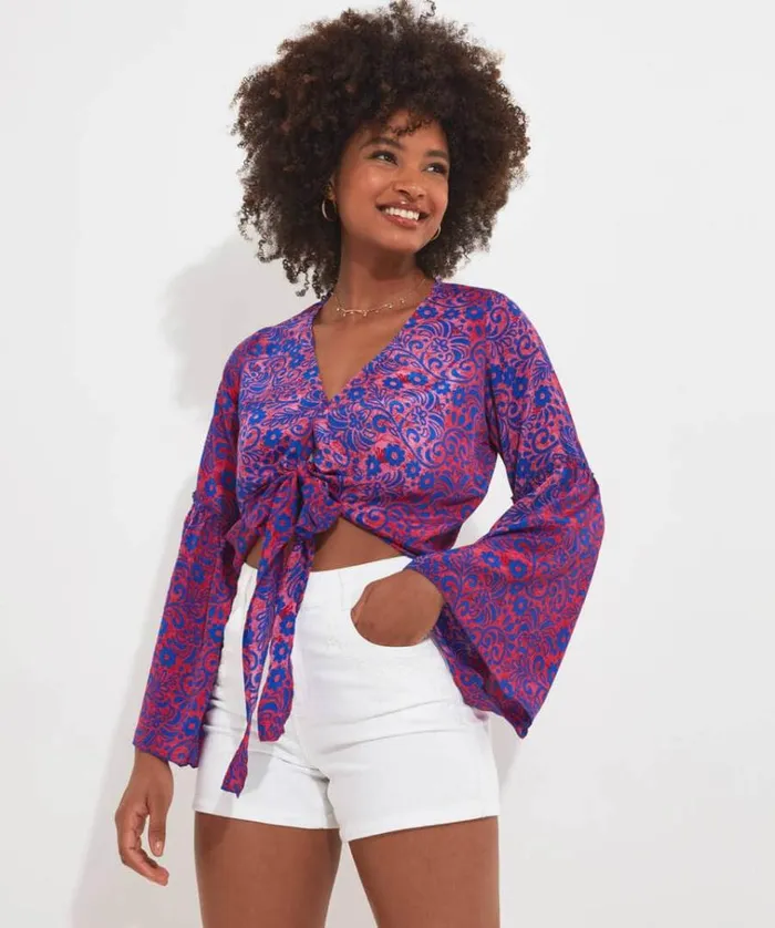 Women Joe Browns Tops Tunics and Blouses Ibiza Nights Wrap CoOrd Top Women Joe Browns Tops Tunics and Blouses Ibiza Nights Wrap CoOrd Top