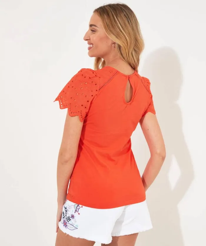 Women Joe Browns Tops Tunics and Blouses Joyful Broderie Top Women Joe Browns Tops Tunics and Blouses Joyful Broderie Top