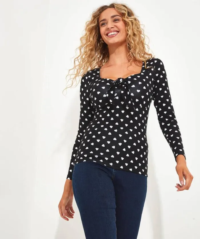 Women Joe Browns Tops Tunics and Blouses Marcie Tie Front Jersey Top