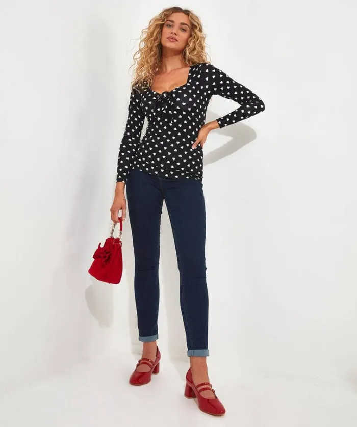 Women Joe Browns Tops Tunics and Blouses Marcie Tie Front Jersey Top Women Joe Browns Tops Tunics and Blouses Marcie Tie Front Jersey Top