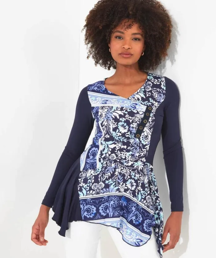 Women Joe Browns Tops Tunics and Blouses Moroccan Blue Tunic