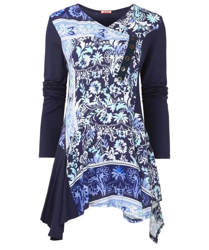 Women Joe Browns Tops Tunics and Blouses Moroccan Blue Tunic Women Joe Browns Tops Tunics and Blouses Moroccan Blue Tunic