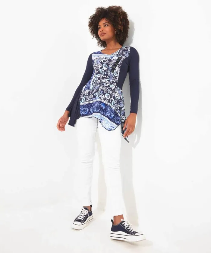 Women Joe Browns Tops Tunics and Blouses Moroccan Blue Tunic Women Joe Browns Tops Tunics and Blouses Moroccan Blue Tunic