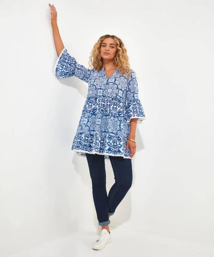 Women Joe Browns Tops Tunics and Blouses Moroccan Skies Tunic