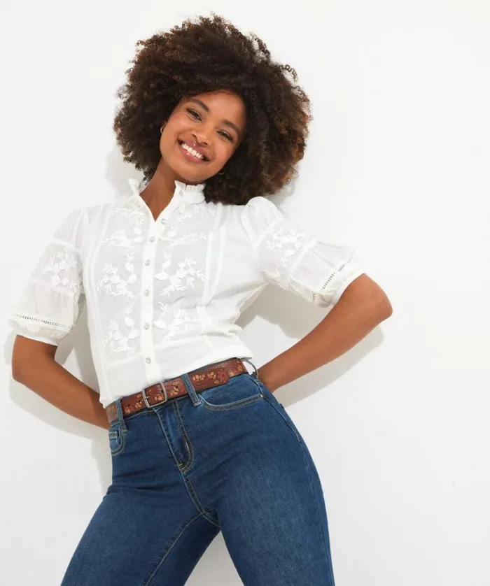 Women Joe Browns Tops Tunics and Blouses Patsy Embroidered Blouse