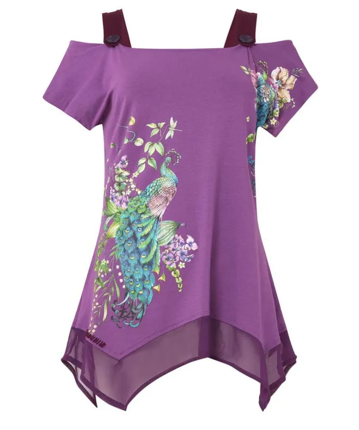 Women Joe Browns Tops Tunics and Blouses Perfect Peacock Jersey Top Women Joe Browns Tops Tunics and Blouses Perfect Peacock Jersey Top