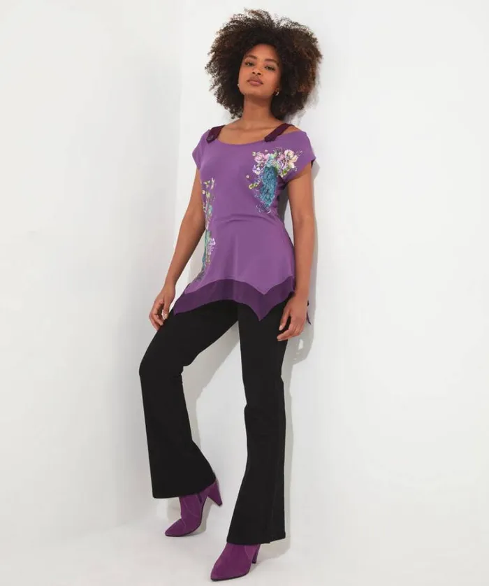 Women Joe Browns Tops Tunics and Blouses Perfect Peacock Jersey Top Women Joe Browns Tops Tunics and Blouses Perfect Peacock Jersey Top