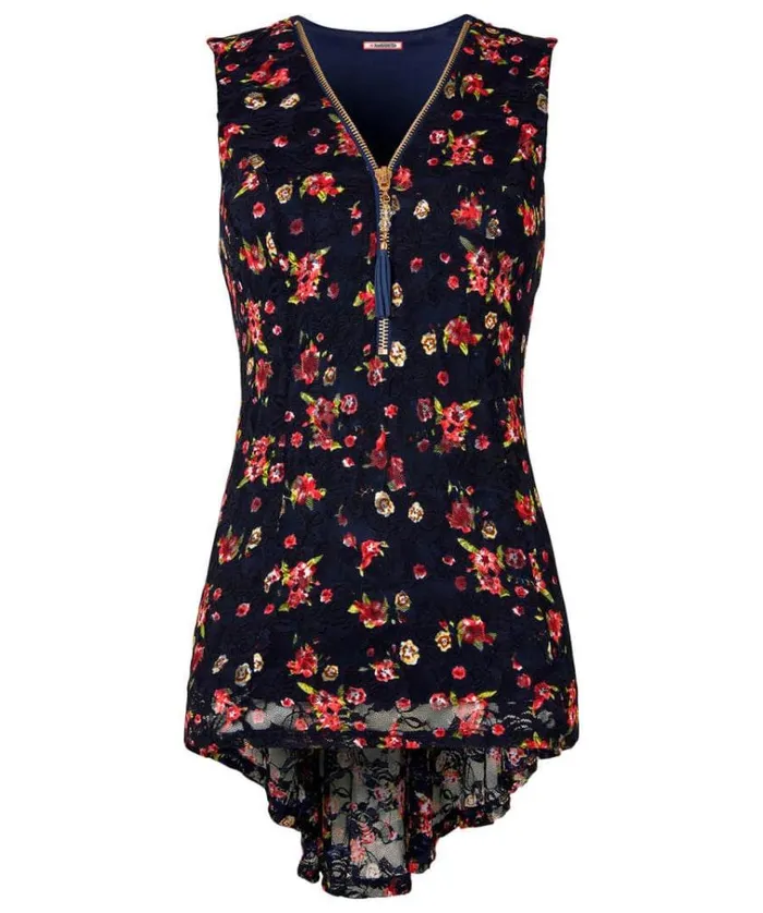 Women Joe Browns Tops Tunics and Blouses Pretty Zip Top Women Joe Browns Tops Tunics and Blouses Pretty Zip Top