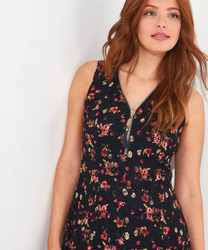 Women Joe Browns Tops Tunics and Blouses Pretty Zip Top Women Joe Browns Tops Tunics and Blouses Pretty Zip Top