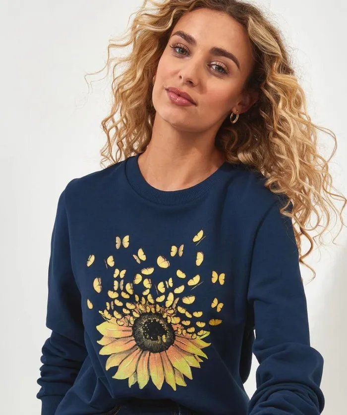 Women Joe Browns Tops Tunics and Blouses Scattered Sunflower Graphic Sweat Women Joe Browns Tops Tunics and Blouses Scattered Sunflower Graphic Sweat