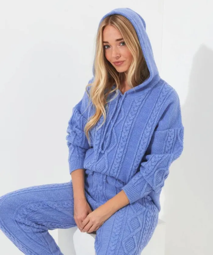 Women Joe Browns Tops Tunics and Blouses Sloe Joes Cable Knit Hoody