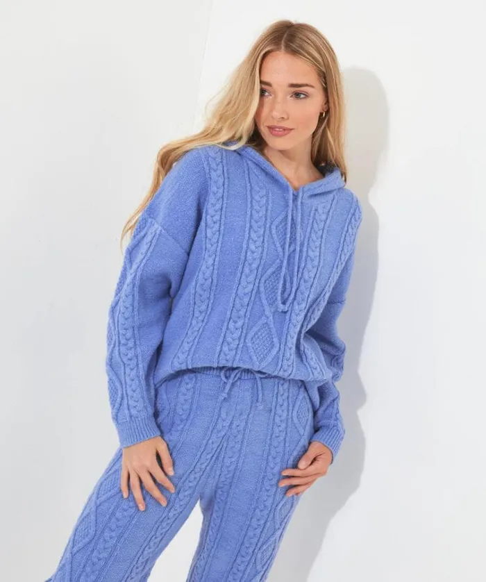 Women Joe Browns Tops Tunics and Blouses Sloe Joes Cable Knit Hoody Women Joe Browns Tops Tunics and Blouses Sloe Joes Cable Knit Hoody