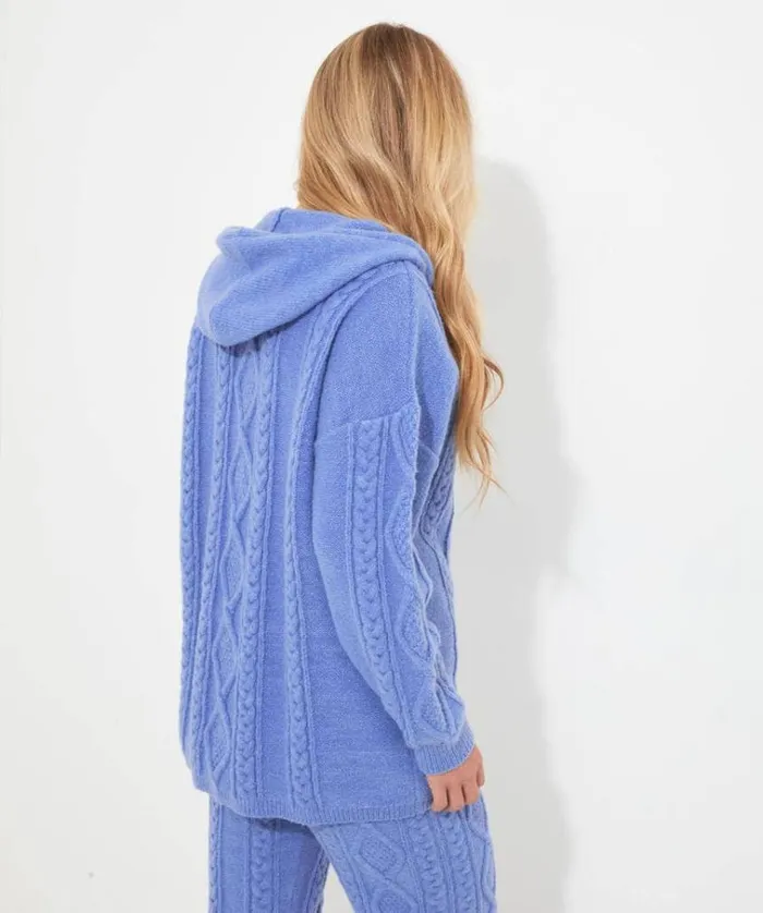 Women Joe Browns Tops Tunics and Blouses Sloe Joes Cable Knit Hoody Women Joe Browns Tops Tunics and Blouses Sloe Joes Cable Knit Hoody