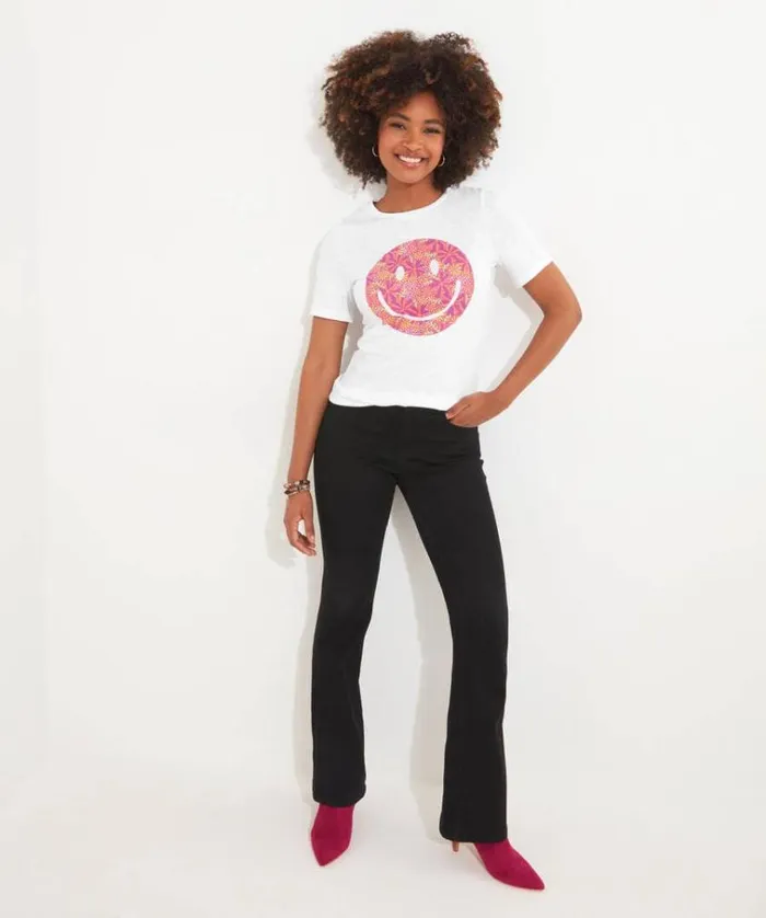 Women Joe Browns Tops Tunics and Blouses Smiley Graphic Tee Women Joe Browns Tops Tunics and Blouses Smiley Graphic Tee