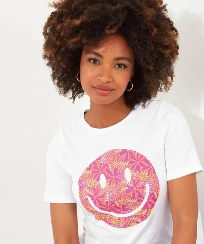 Women Joe Browns Tops Tunics and Blouses Smiley Graphic Tee Women Joe Browns Tops Tunics and Blouses Smiley Graphic Tee