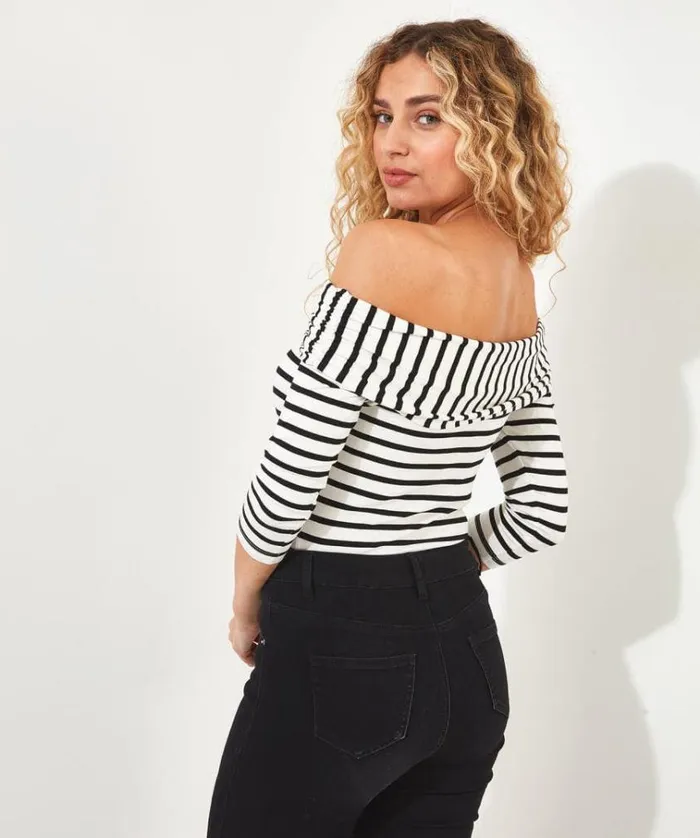 Women Joe Browns Tops Tunics and Blouses Stripe Bardot Jersey Top Women Joe Browns Tops Tunics and Blouses Stripe Bardot Jersey Top