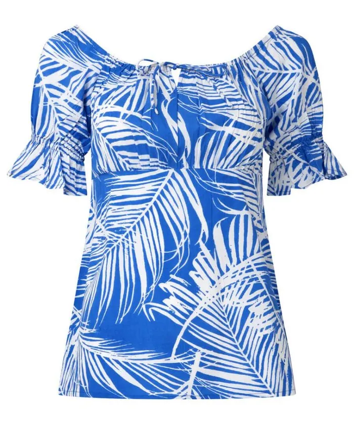 Women Joe Browns Tops Tunics and Blouses Summer Blues Printed Top Women Joe Browns Tops Tunics and Blouses Summer Blues Printed Top
