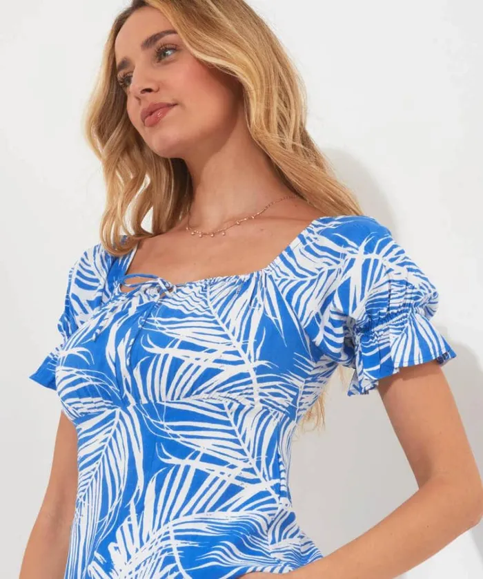 Women Joe Browns Tops Tunics and Blouses Summer Blues Printed Top Women Joe Browns Tops Tunics and Blouses Summer Blues Printed Top
