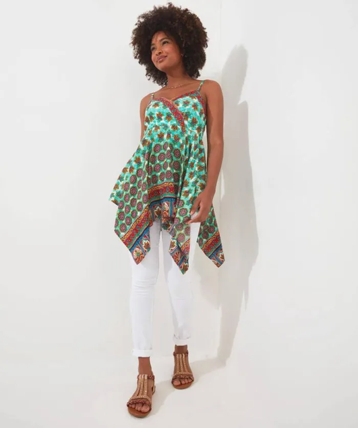 Women Joe Browns Tops Tunics and Blouses Summer Vibes Hanky Hem Cami Women Joe Browns Tops Tunics and Blouses Summer Vibes Hanky Hem Cami