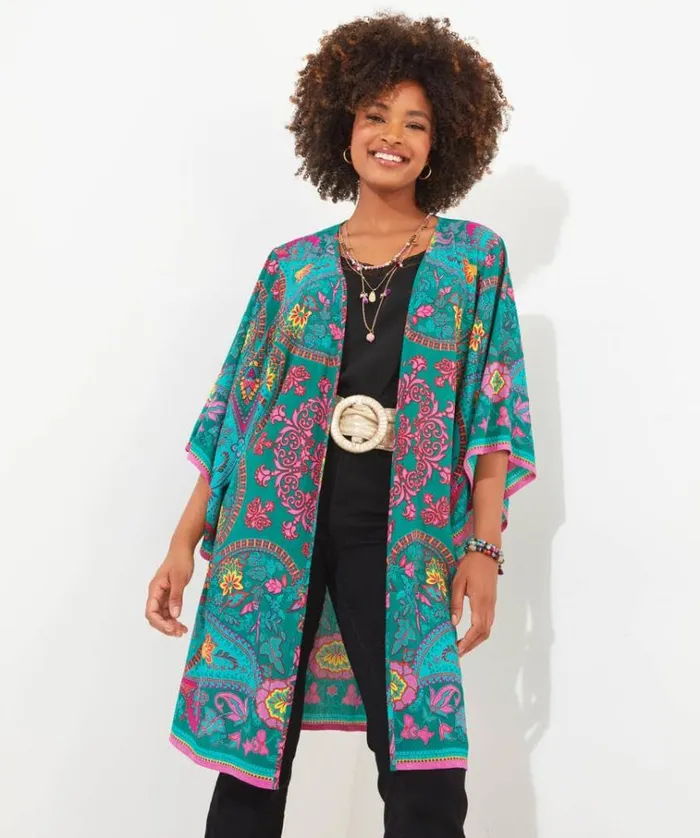 Women Joe Browns Tops Tunics and Blouses Tallulah Printed Kimono