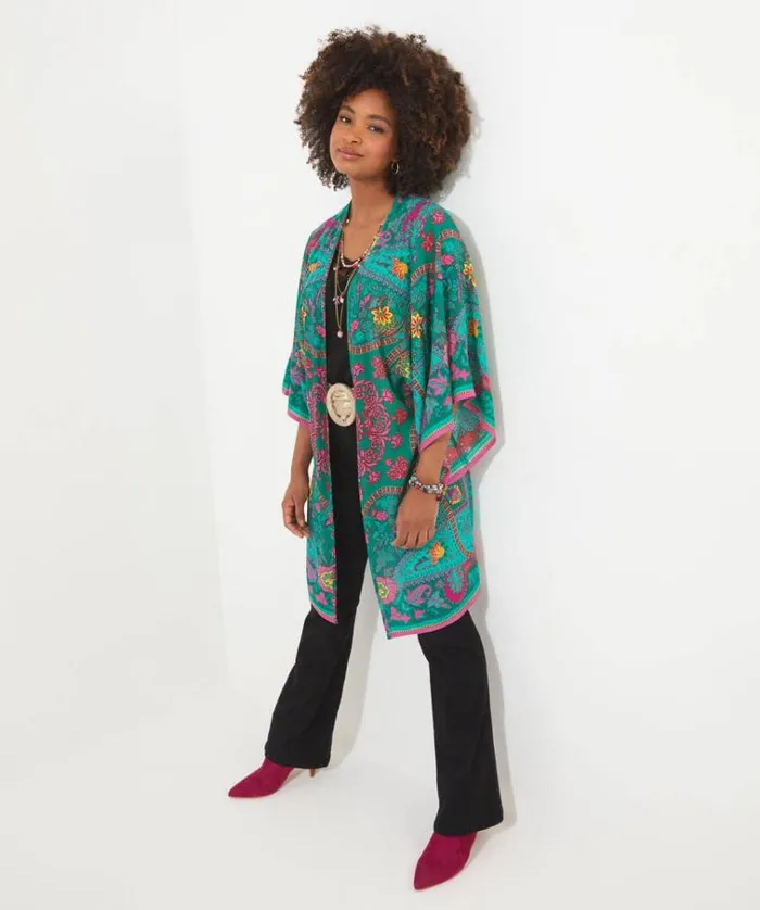 Women Joe Browns Tops Tunics and Blouses Tallulah Printed Kimono Women Joe Browns Tops Tunics and Blouses Tallulah Printed Kimono