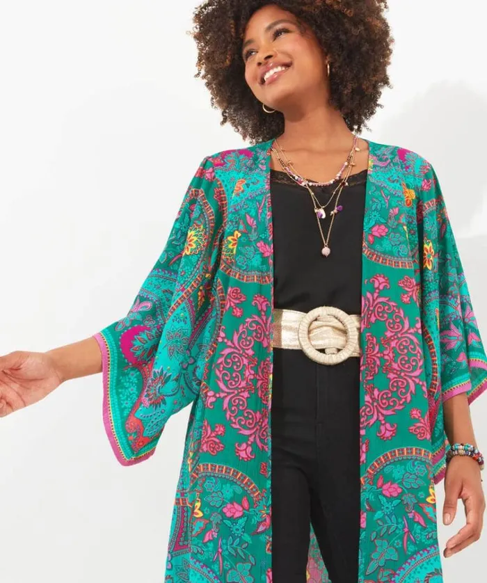 Women Joe Browns Tops Tunics and Blouses Tallulah Printed Kimono Women Joe Browns Tops Tunics and Blouses Tallulah Printed Kimono