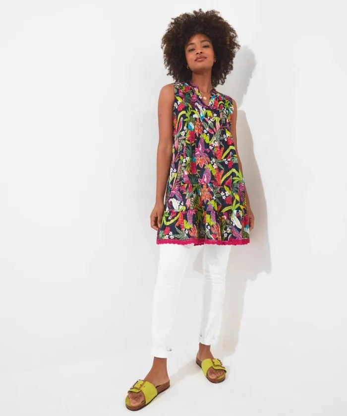 Women Joe Browns Tops Tunics and Blouses Truly Tropical Cotton Tunic Women Joe Browns Tops Tunics and Blouses Truly Tropical Cotton Tunic