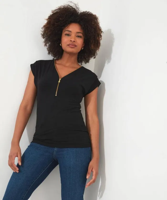 Women Joe Browns Tops Tunics and Blouses Zip It Up Jersey Top
