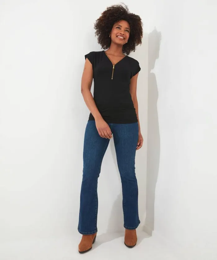 Women Joe Browns Tops Tunics and Blouses Zip It Up Jersey Top Women Joe Browns Tops Tunics and Blouses Zip It Up Jersey Top