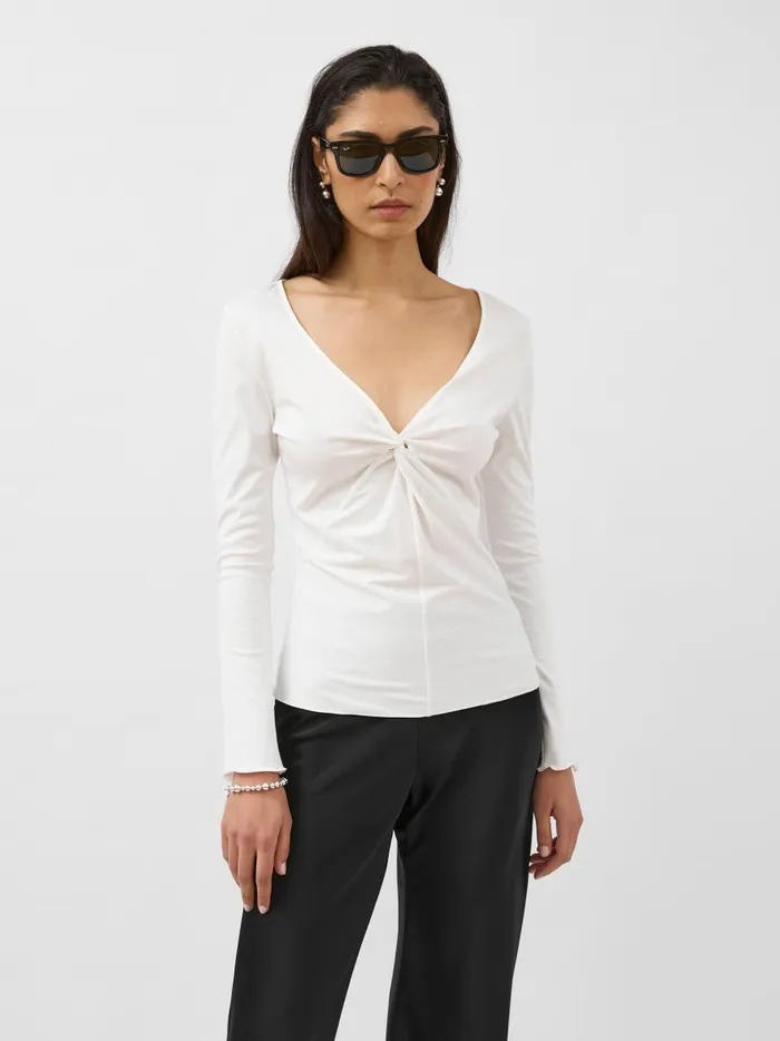 Women Joslyn Top Ivory The UNDONE Tops