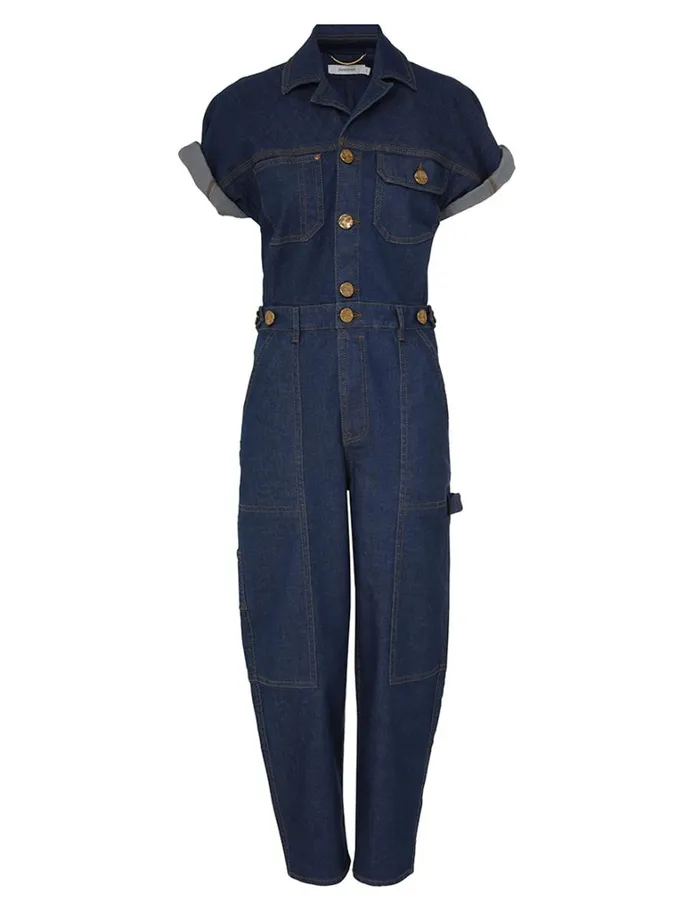 Women Jumpsuits and Playsuits Zimmermann Matchmaker Denim Boiler Suit Railway Blue