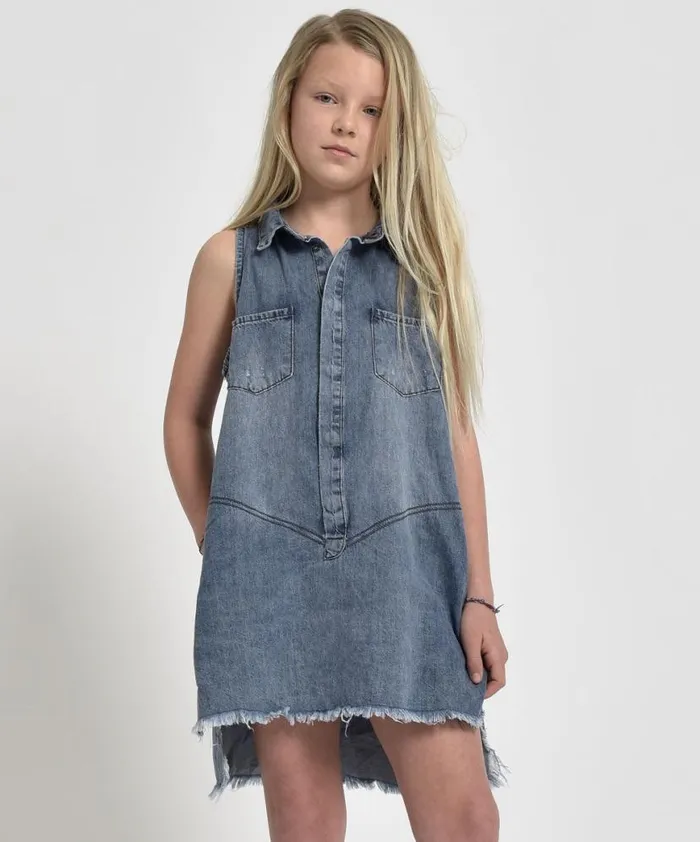 WomenKids One Teaspoon Denim Dresses KIDS MINI BRAXTON DRESS 0