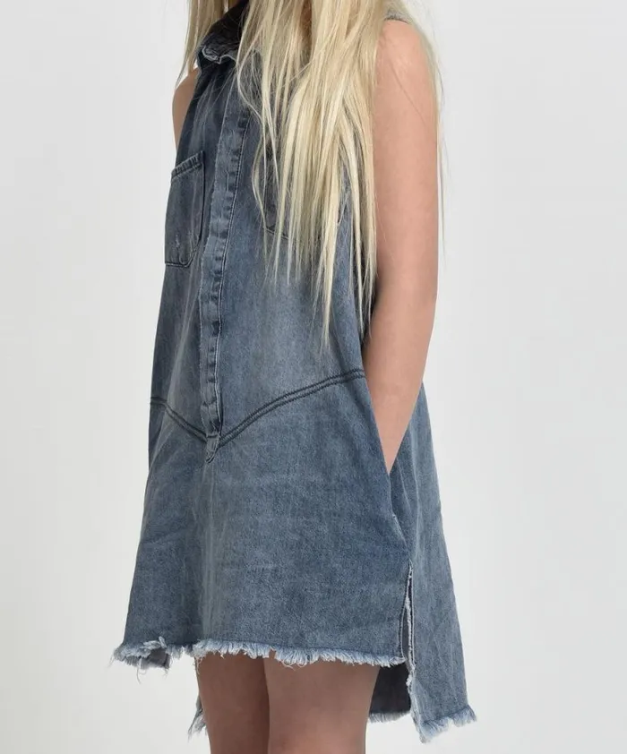 WomenKids One Teaspoon Denim Dresses KIDS MINI BRAXTON DRESS 0 WomenKids One Teaspoon Denim Dresses KIDS MINI BRAXTON DRESS 0