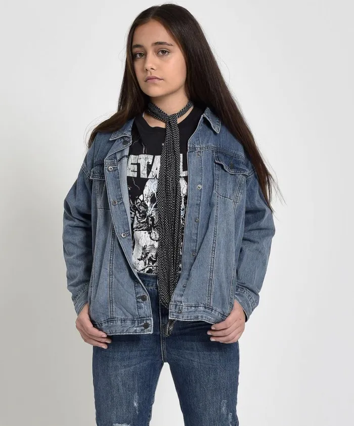 WomenKids One Teaspoon Denim Jackets KIDS ALL START DENIM JACKET WomenKids One Teaspoon Denim Jackets KIDS ALL START DENIM JACKET