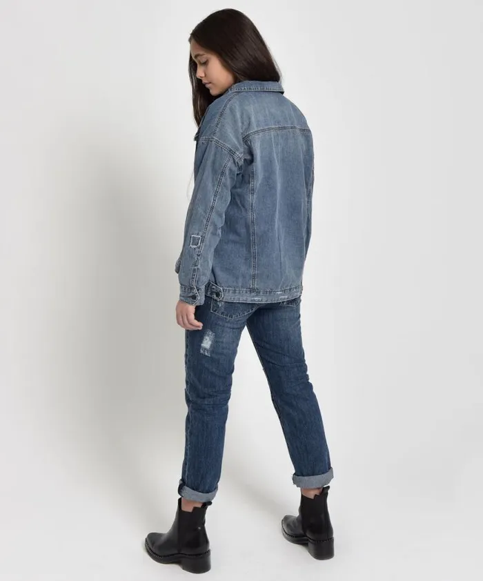 WomenKids One Teaspoon Denim Jackets KIDS ALL START DENIM JACKET WomenKids One Teaspoon Denim Jackets KIDS ALL START DENIM JACKET