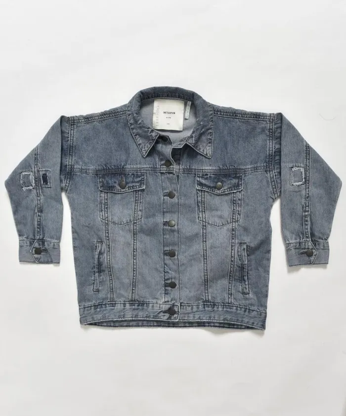 WomenKids One Teaspoon Denim Jackets KIDS ALL START DENIM JACKET WomenKids One Teaspoon Denim Jackets KIDS ALL START DENIM JACKET