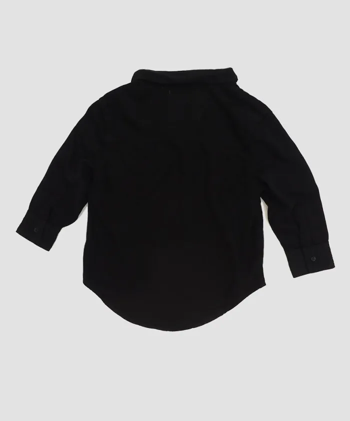 WomenKids One Teaspoon Denim Tops KIDS BLACK SOHO TENCEL SHIRT WomenKids One Teaspoon Denim Tops KIDS BLACK SOHO TENCEL SHIRT